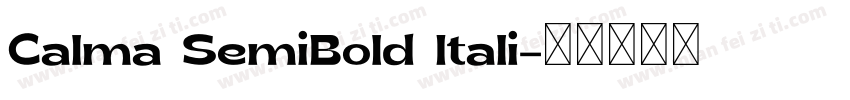 Calma SemiBold Itali字体转换